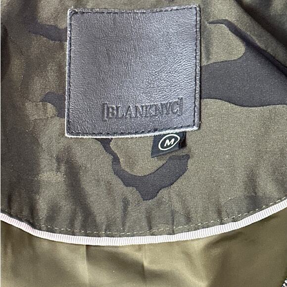 Blank NYC Camo Bomber Jacket Camouflage Military Utility Streetwear Green Sz M - Picture 11 of 11